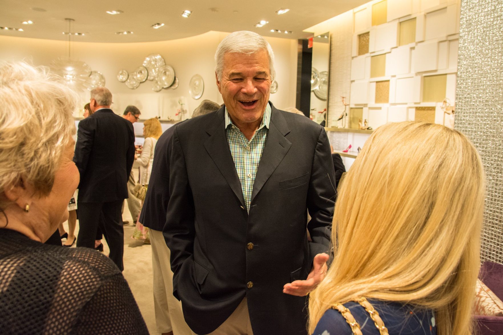 Spencer Koch talks with guests